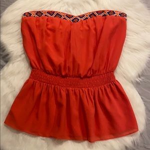 Strapless Arden B. Beaded blouse